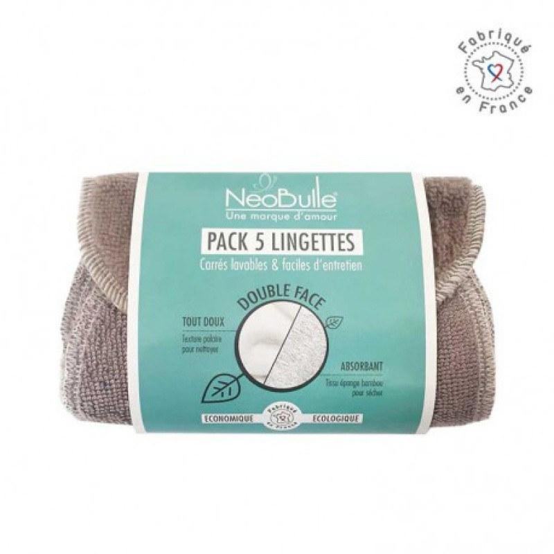 Lot de 5 lingettes lavables NEOBULLE