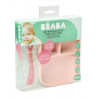 Set repas silicone compartimenté BEABA Pink