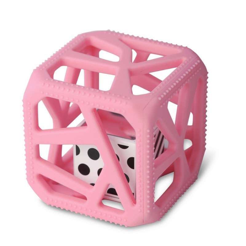 Hochet cube de dentition MALARKEY KIDS Rose