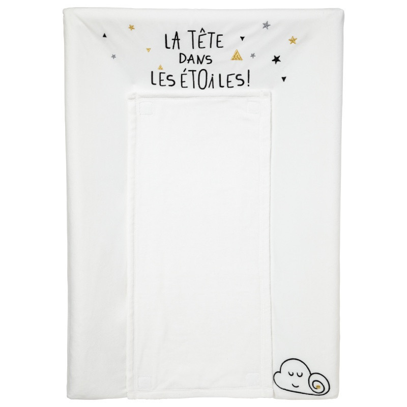 Matelas à langer Luxe + housse & serviette LITTLE BAND Etoiles filantes