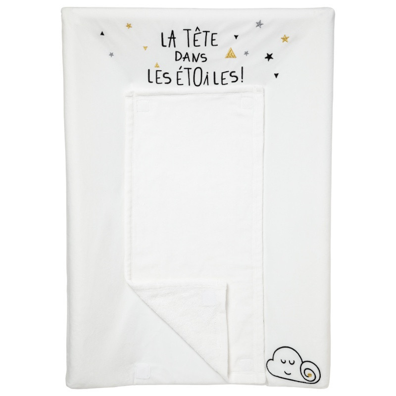 Matelas à langer Luxe + housse & serviette LITTLE BAND Etoiles filantes