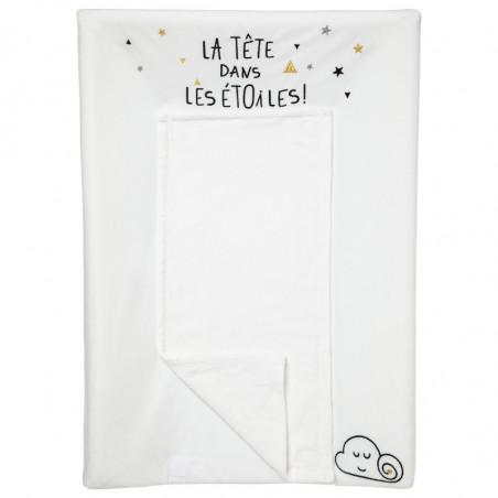 Matelas à langer Luxe + housse & serviette LITTLE BAND Etoiles filantes