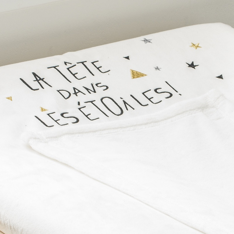 Matelas à langer Luxe + housse & serviette LITTLE BAND Etoiles filantes