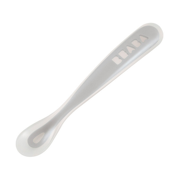 Cuillère 1er âge silicone BEABA Gris