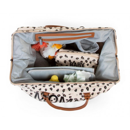Sac à langer Mommy bag CHILDHOME Canvas Leopard