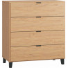 Commode 4 tiroirs VOX Simple Bois/noir