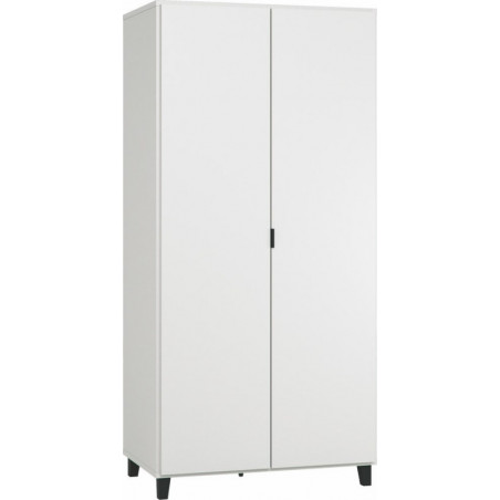 Armoire 2 portes VOX Simple Blanc/noir