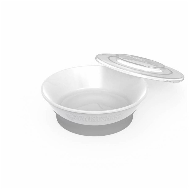 Bol + couvercle 6m+ TWISTSHAKE Gris pastel