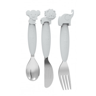 Set de couverts en silicone BO JUNGLE Gris