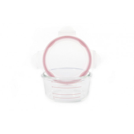 Lot de 3 bols conservation en verre BO JUNGLE Blanc-gris-rose