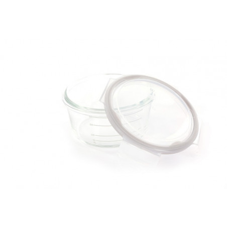 Lot de 3 bols conservation en verre BO JUNGLE Blanc-gris-bleu