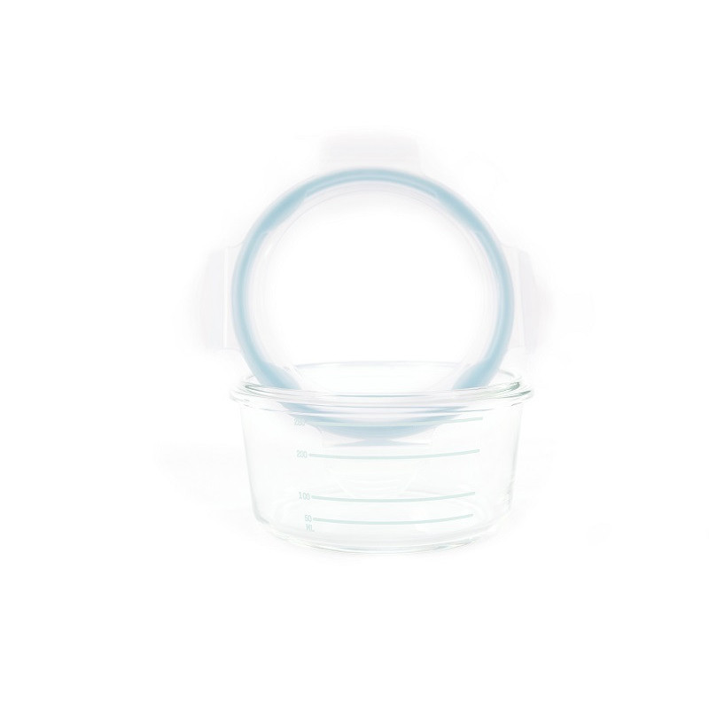 Lot de 3 bols conservation en verre BO JUNGLE Blanc-gris-bleu