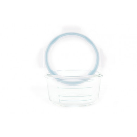 Lot de 3 bols conservation en verre BO JUNGLE Blanc-gris-bleu