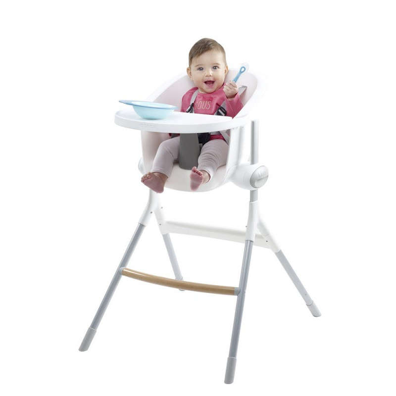 Chaise-haute Up & Down + assise BEABA Grey white