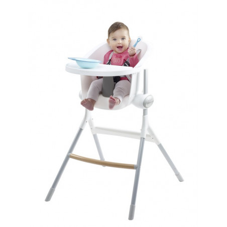 Chaise-haute Up & Down + assise BEABA Grey white
