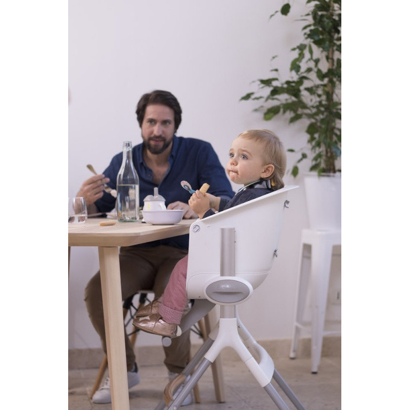 Chaise-haute Up & Down + assise BEABA Grey white