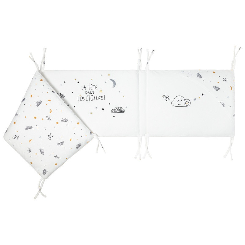 Tour de lit adaptable LITTLE BAND Etoiles filantes