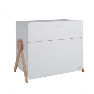 Commode Swing MICUNA Blanc/Bois naturel