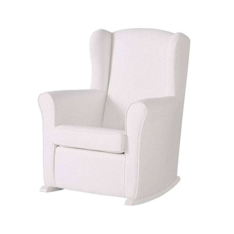 Fauteuil à bascule Nanny MICUNA Similicuir Blanc