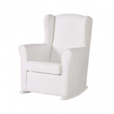 Fauteuil à bascule Nanny MICUNA Similicuir Blanc