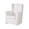 Fauteuil à bascule Nanny MICUNA Similicuir Blanc