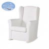 Fauteuil à bascule Nanny avec Slow System MICUNA Similicuir Blanc