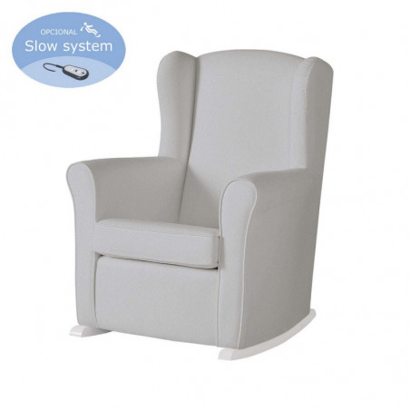 Fauteuil à bascule Nanny avec Slow System MICUNA Similicuir Gris