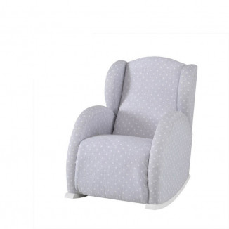 Fauteuil à bascule Flor MICUNA Blanc/Galaxy gris
