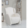 Fauteuil à bascule Flor MICUNA Similicuir Blanc