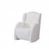 Fauteuil à bascule Flor MICUNA Similicuir Blanc