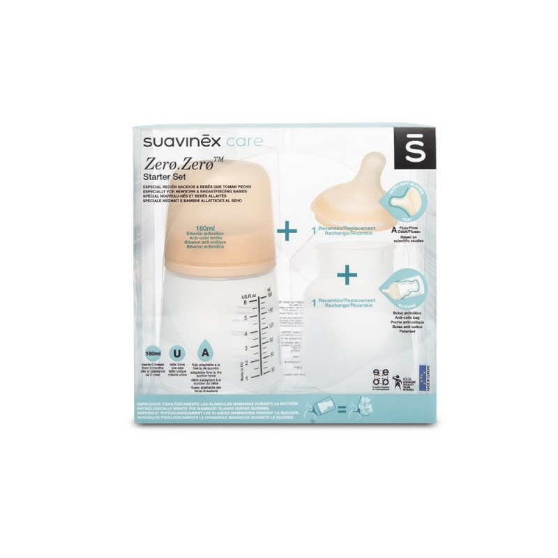 Pack biberon Zero.Zero Taille S 180ml SUAVINEX