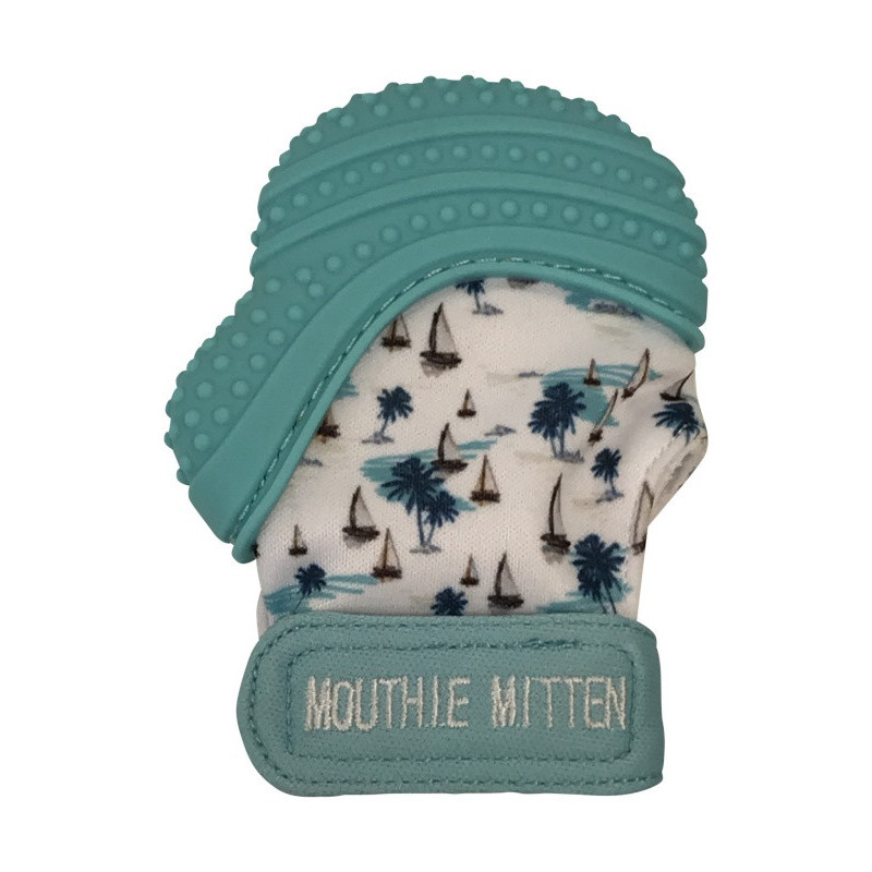 Mitaine de dentition MALARKEY KIDS Turquoise motif bateaux