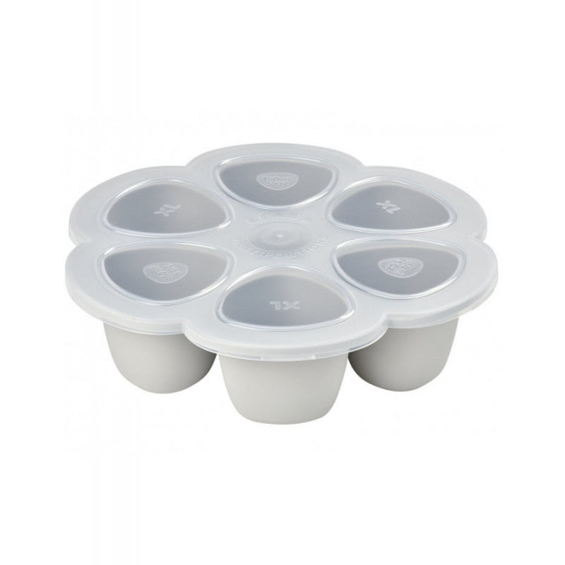 Multiportions silicone 6x90ml BEABA Gris clair