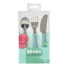 Set de 3 couverts en inox BEABA Vert clair