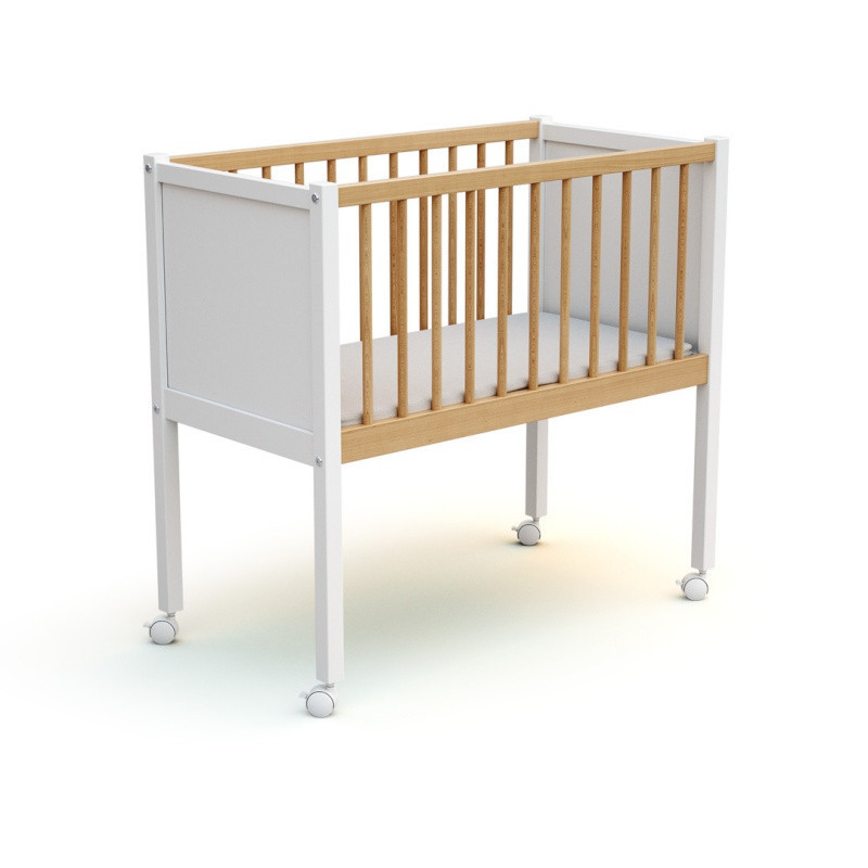 Berceau Confort AT4 Blanc/hêtre vernis