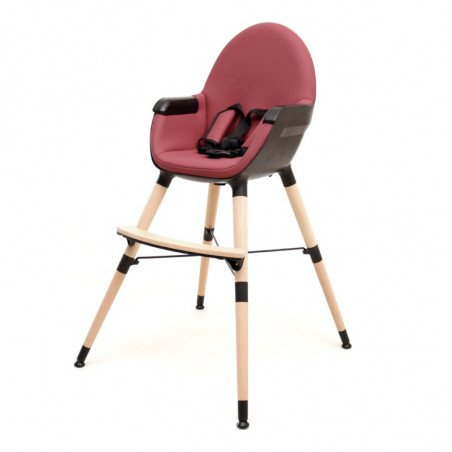 Chaise-haute Confort AT4 Noir/Bordeaux