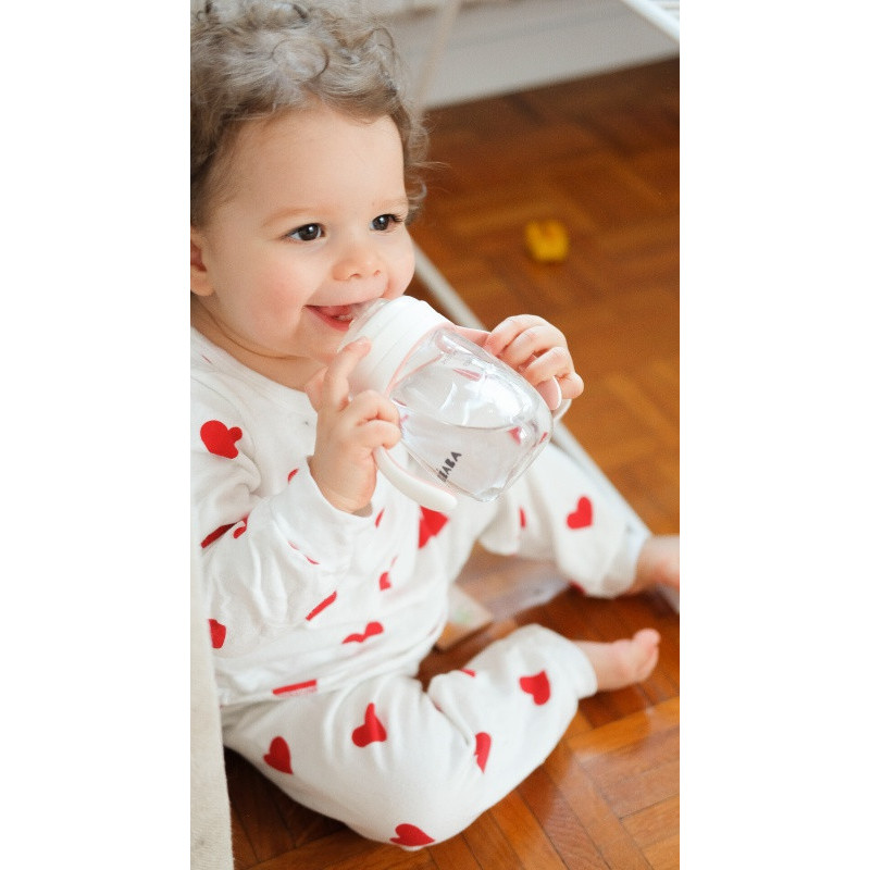 Biberon d'apprentissage 2en1 210 ml BEABA Old pink