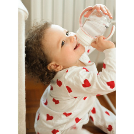 Biberon d'apprentissage 2en1 210 ml BEABA Old pink