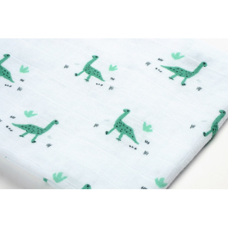 Boite de 3 langes en mousseline bio BEABA Jurassique Vert