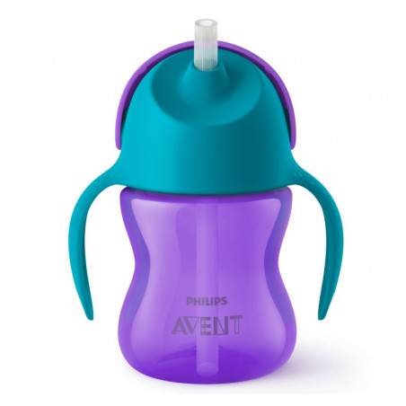 Tasse à paille 200 ml PHILIPS AVENT Violet/Bleu