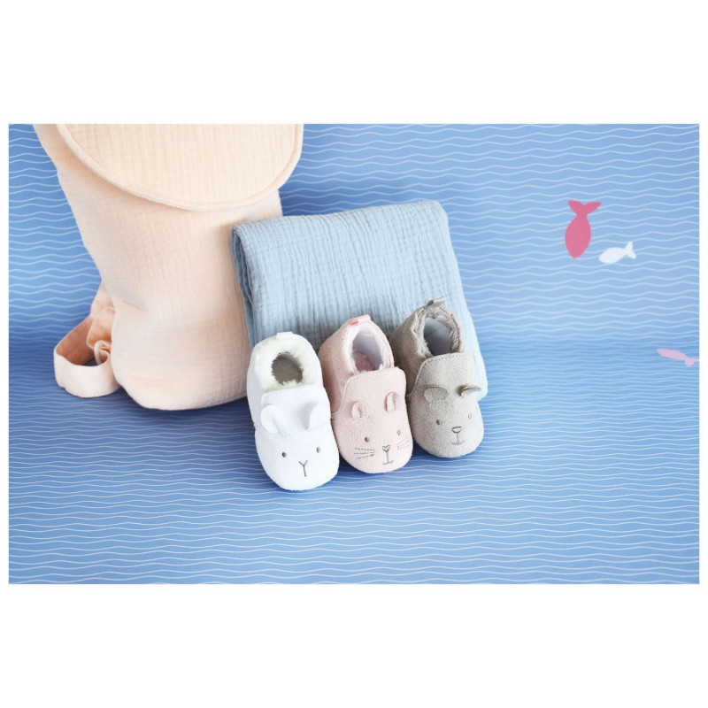 Chaussons bébé 0/6mois DOUDOU&COMPANGIE Gris