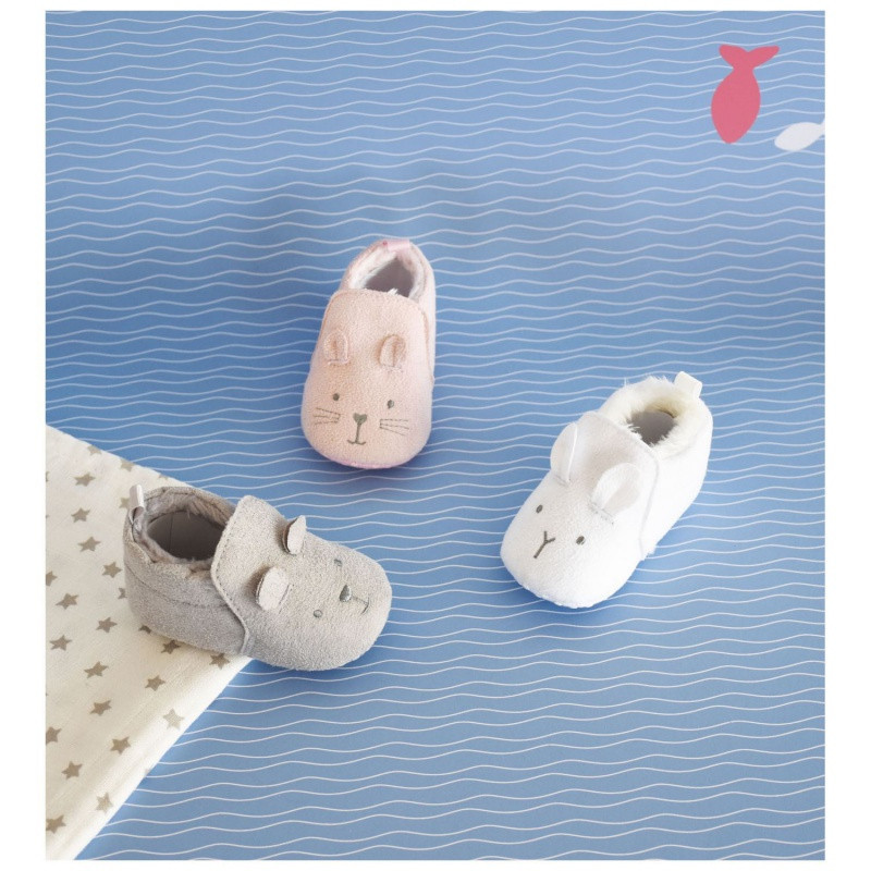 Chaussons bébé 0/6mois DOUDOU&COMPANGIE Gris
