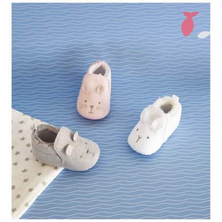 Chaussons bébé 0/6mois DOUDOU&COMPANGIE Gris