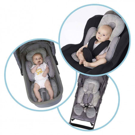 Coussin réducteur 3 en 1 BO JUNGLE Blanc/Gris