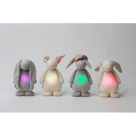 Lapin magique avec sons & lumières MOONIE Crème