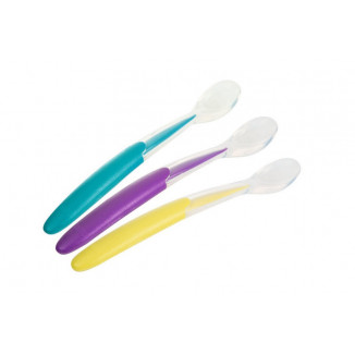 Lot de 3 cuillères douces en silicone NUK