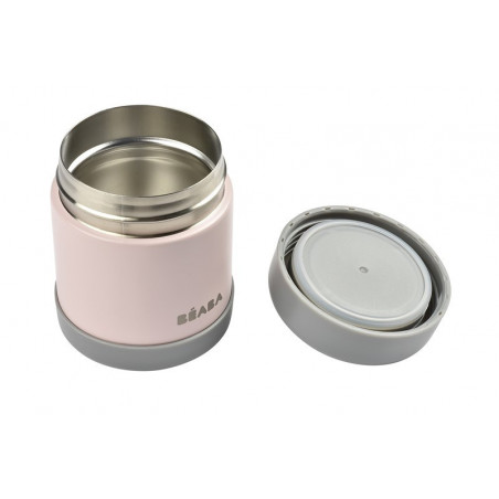 Portion inox isotherme 300 ml BEABA Dark mist/Light pink