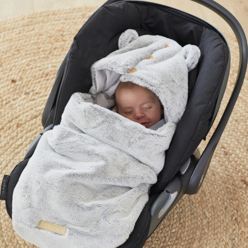 Nid d'ange fausse fourrure Mix&Match NOUKIES Gris