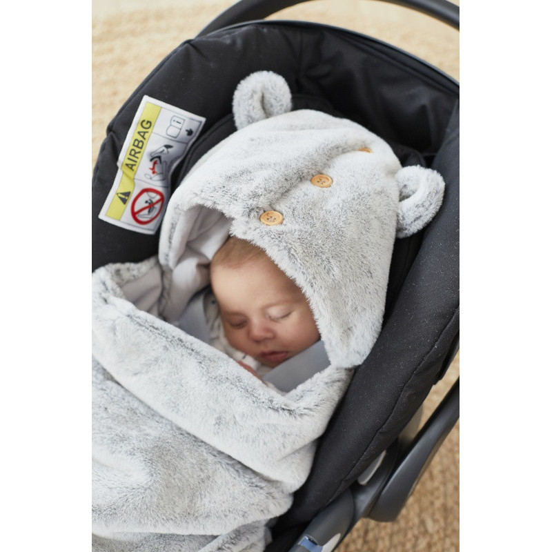 Nid d'ange fausse fourrure Mix&Match NOUKIES Gris