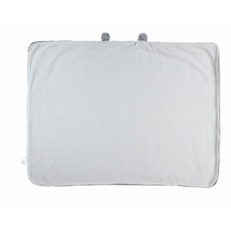 Couverture 75x100 fausse fourrure Mix & Match NOUKIES Grise